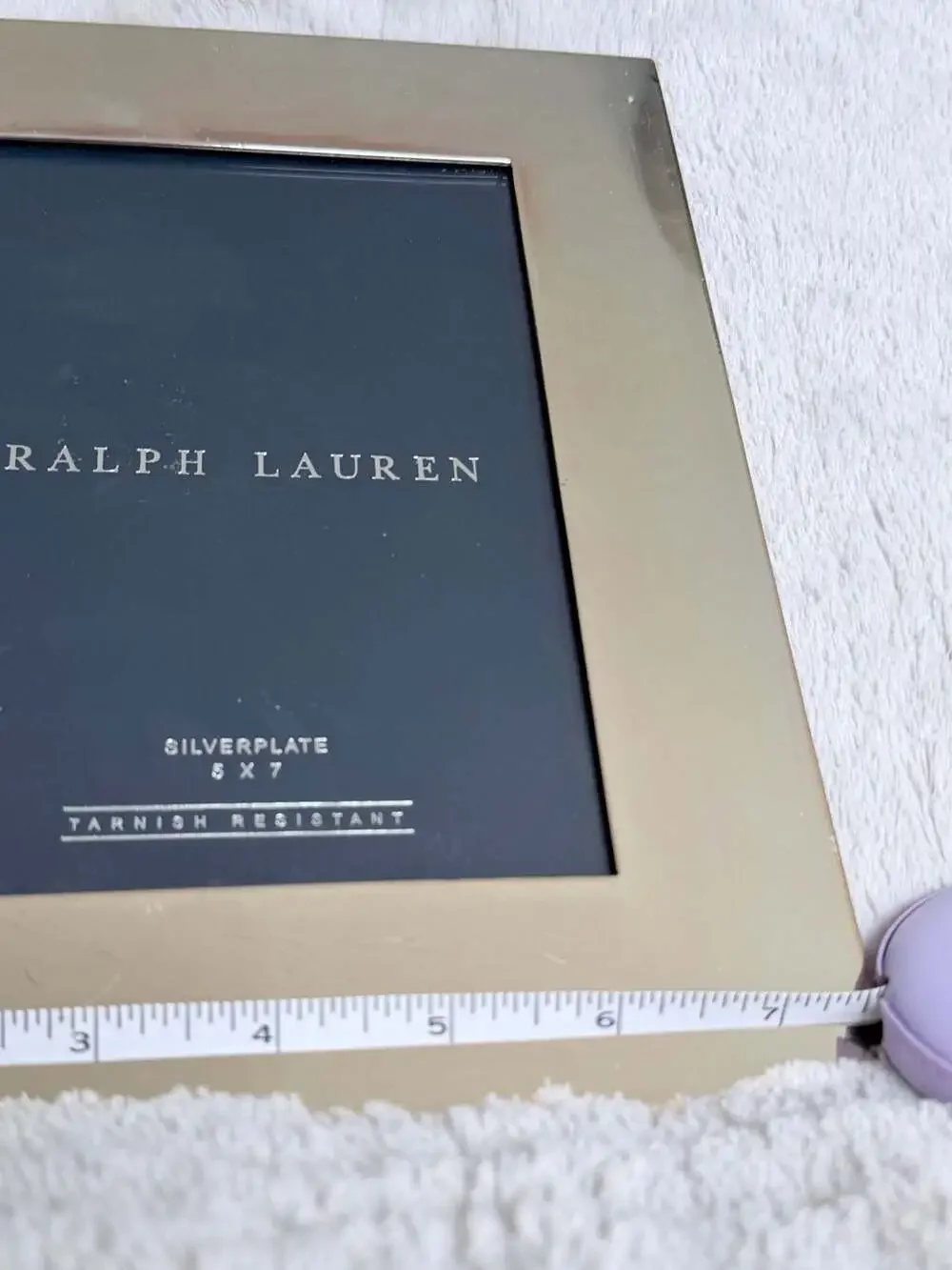 Ralph Lauren Silverplated 5x7 Tarnish Resistant Photo Frame
